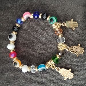 HANDMADE IN TURKEY MULTICOLOR EVIL EYE BRACELET